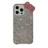 Flash Diamond Rhinestone Bow Iphone17Pro For Apple 16Promax Mobile Phone Case Fashionable And Luxurious Women'S Models