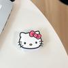 Cartoon Kt Cat Flip Mirror Mobile Phone Airbag Bracket Paste Type Portable Makeup Mirror Retractable Ring