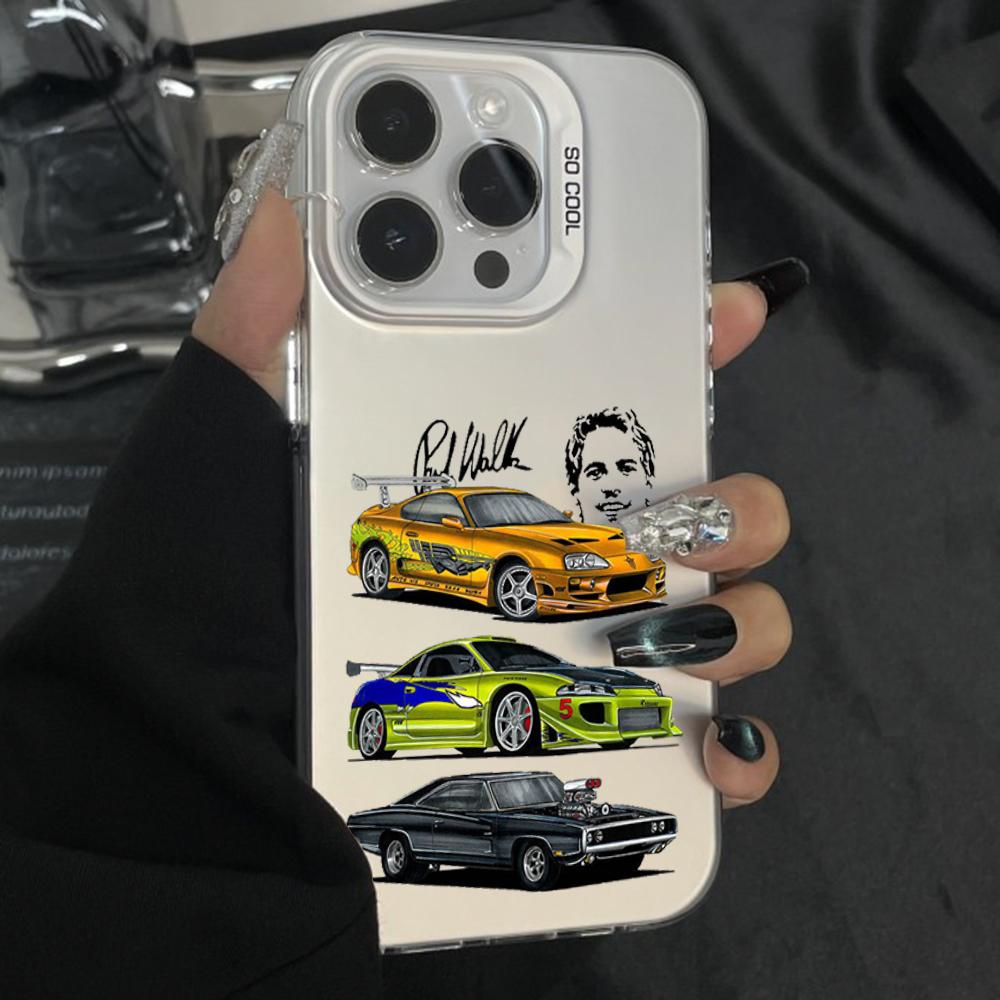 

Cars of F-Fast and F-Furious Phone Case For iPhone 16,15,14,13,12,11,Pro,Max,Plus,Mini,XS Anti Fall Gray Silver Matte iPhone15