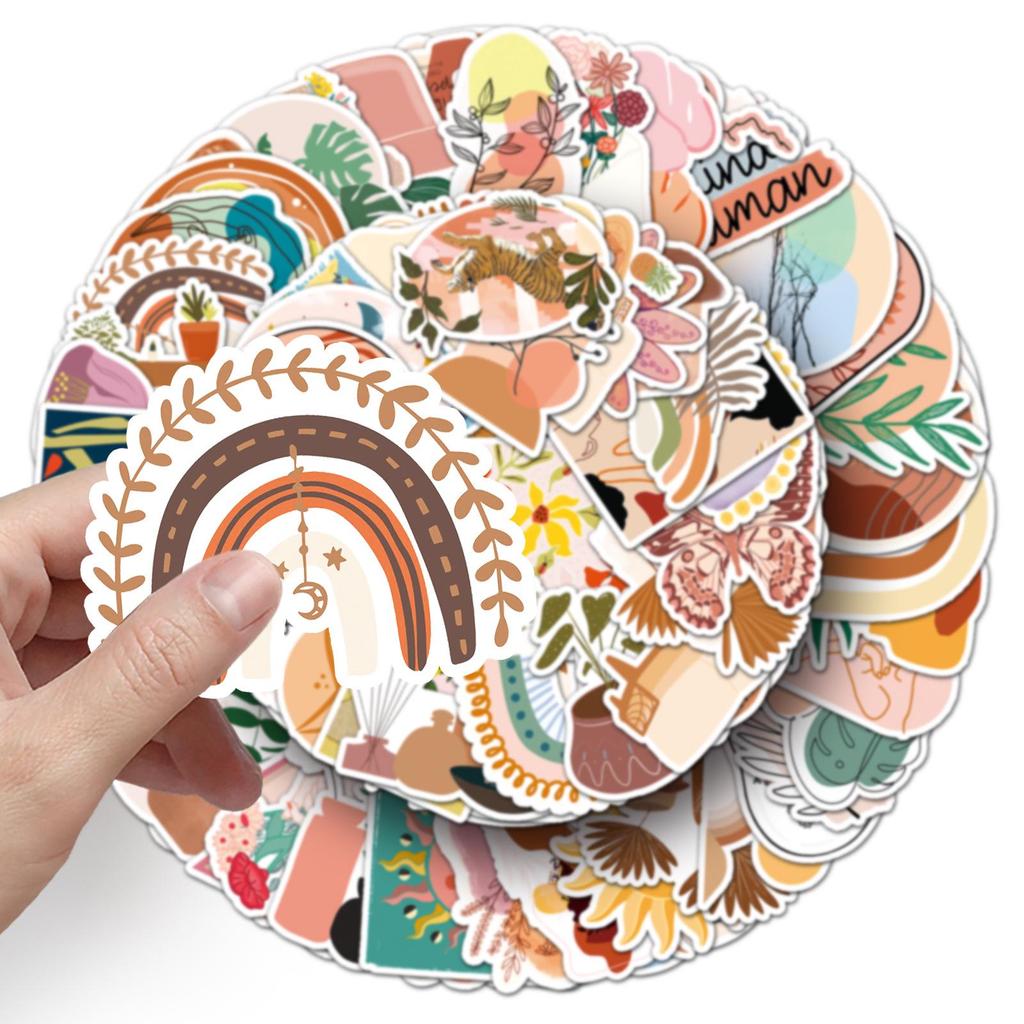 Bohemian Graffiti Creative Waterproof Stickers - 100 Sheets for Skateboards, Water Bottles, Luggage