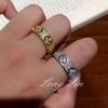 Medieval Style Full Diamond Four-Leaf Flower Point Diamond Bracelet Ring High-End Light Luxury Versatile Bracelet