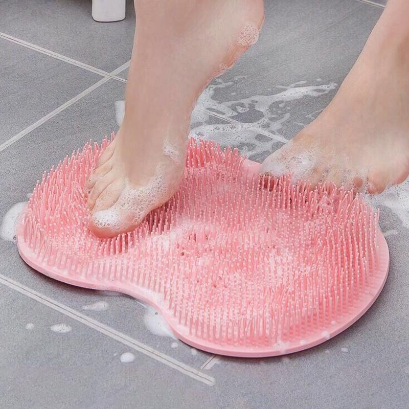 Fußwasch- und Fußmassage-Artefakt Faule Fußbürsten- und Fußmassage-Matten Zuhause Badezimmer Rutschfestes Fußwaschen mit Saugnäpfen und Fußpolstern