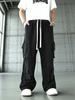 Street Overalls Men's Hip-hop Jeans Straight-leg Pants High Street Autumn and Winter Retro Wide-leg Pants