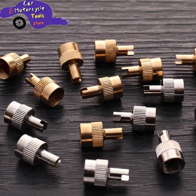 8pcs Slotted Head Valve Stem Caps with Core Remover Tool for Car Motorcycle