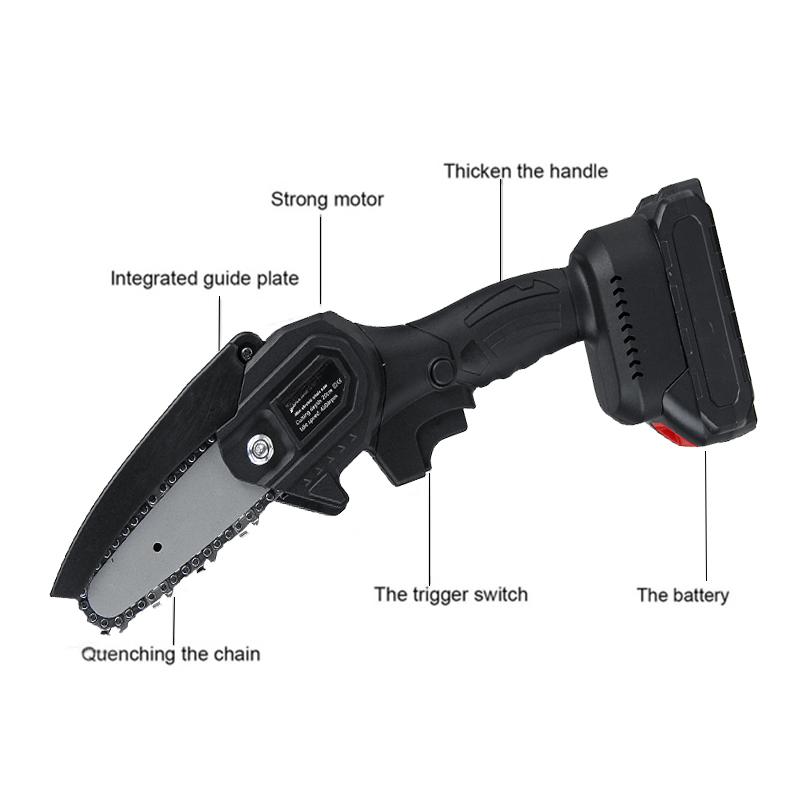 88V Cordless Reciprocating Saw 4 Blades Rechargeable Electric Saw Metal Cutting Woodworking Tool Kit with 1/2 Battery +Box