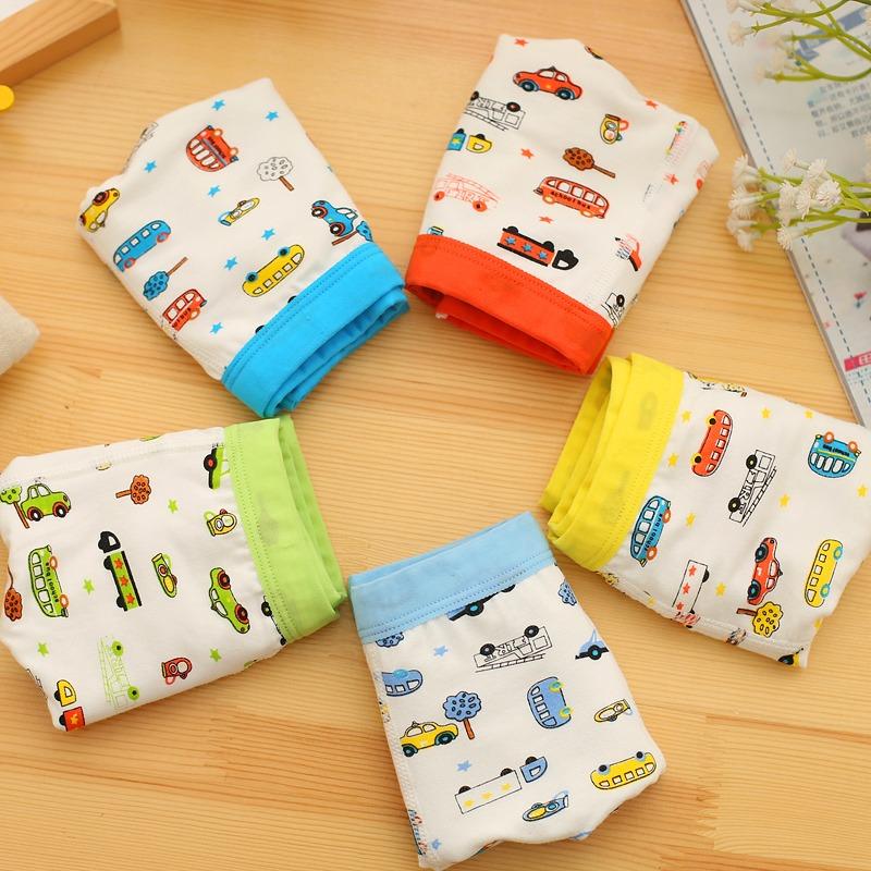 5pc Boys Modal Boxer Kids Underwear Boxers Cartton Soft Modal Baby Underpants