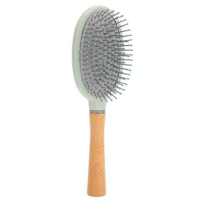 Detangling Hair Brush Portable Wooden Handle Scalp Massage Paddle Brush Styling Tool for Wet Dry