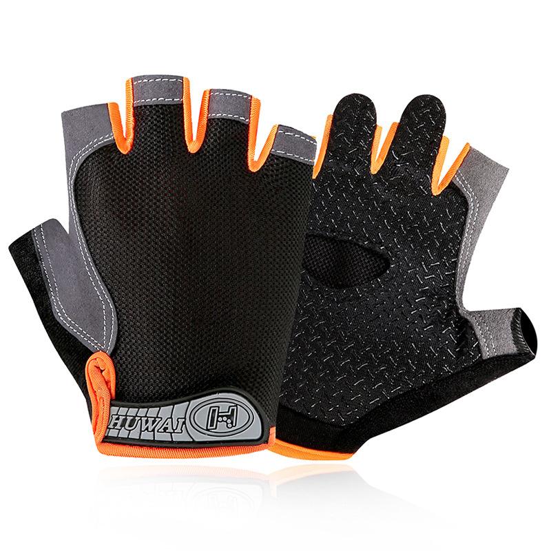 Half-finger gloves men's net sports shock absorption breathable weight lifting equipment training
