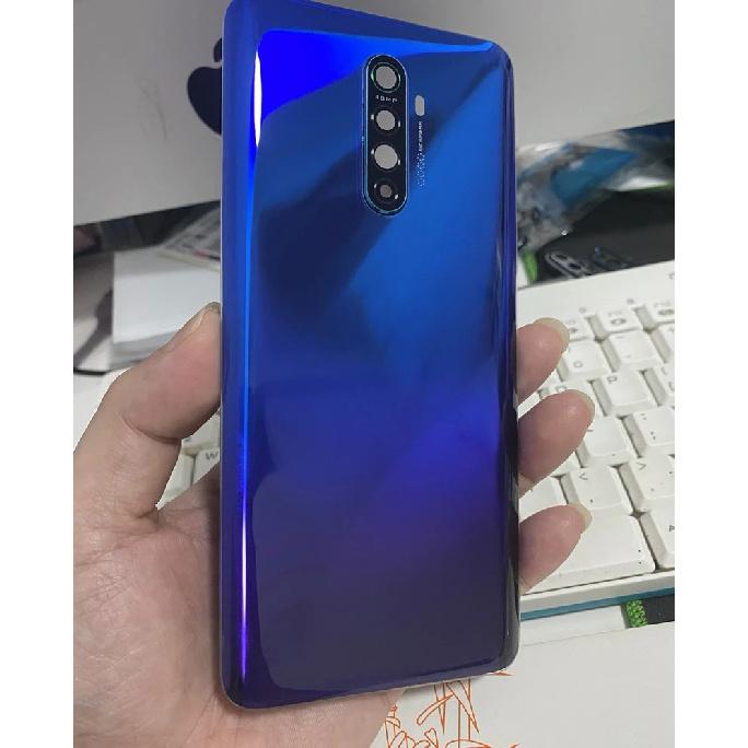 

6,5 для Oppo Realme X2 Pro, крышка батарейного отсека, дверной корпус, стеклянная крышка для Realme X2Pro RMX1931, задняя крышка батарейного отсека с линзами Blue Add Frame