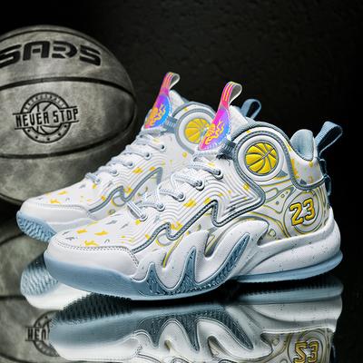 Basketballschuhe Herren Kinder Sportschuhe Jugendliche Junior High School Schüler Blaue Sneaker Herren- und Damen-Sport Innen- und Außenpl