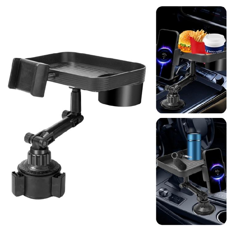 Car Cup Holder Tray with Swivel Base 360 Adjustable Car Cup Holder Expander