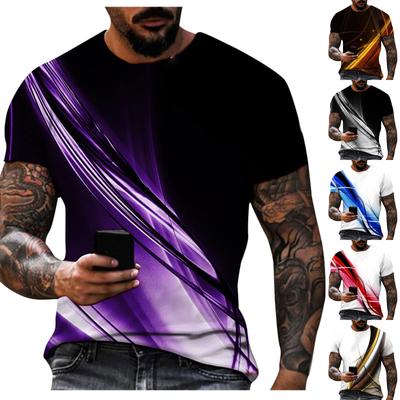 Men'S T-Shirt Short Sleeve Printed Summer Round Neck Top Trend Casual Sweatshirt