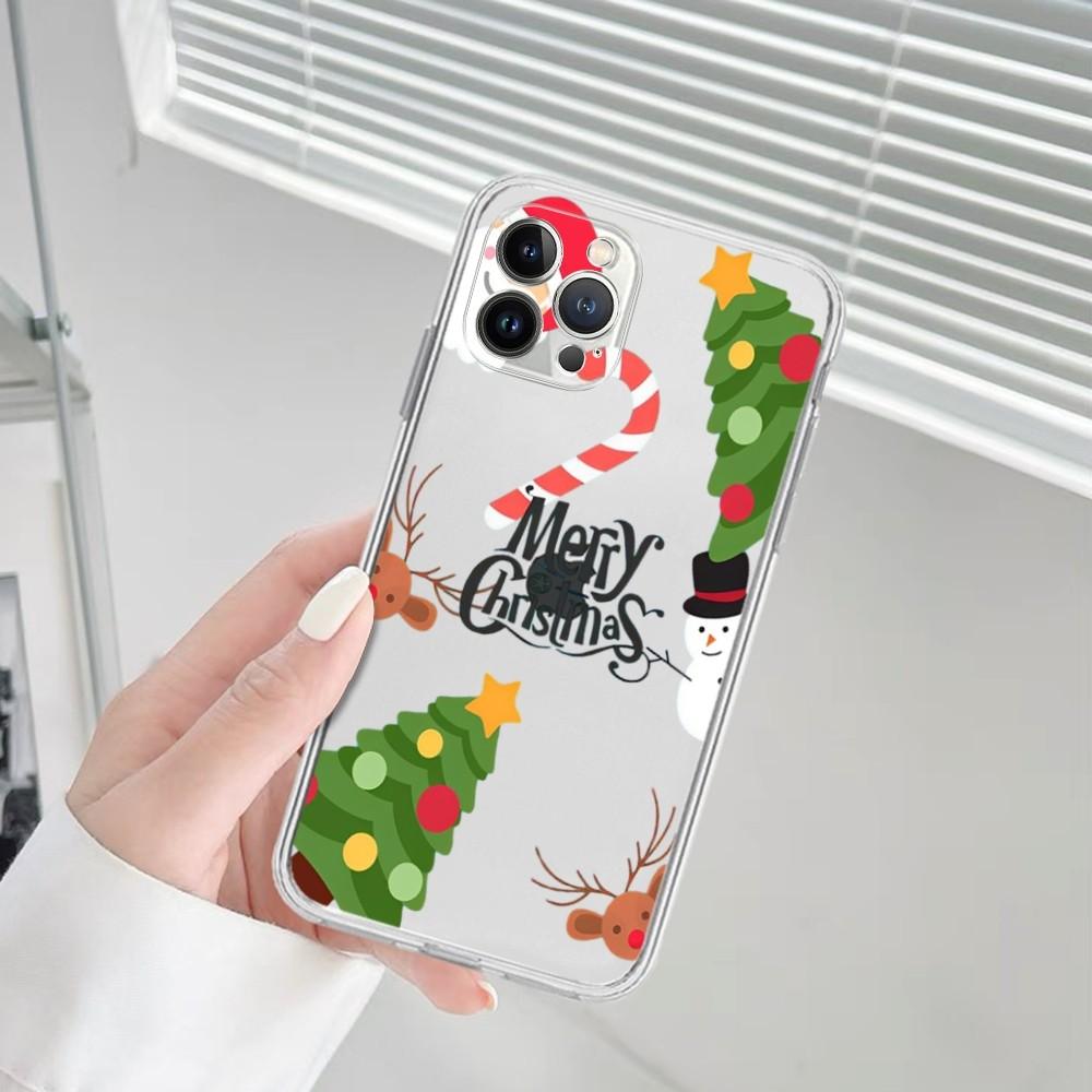 Christmas Mousepad For iPhone 16 15 14 13 12 Mini 11 Pro XS Max X XR SE 6 7 8 Plus Soft Silicone Cover