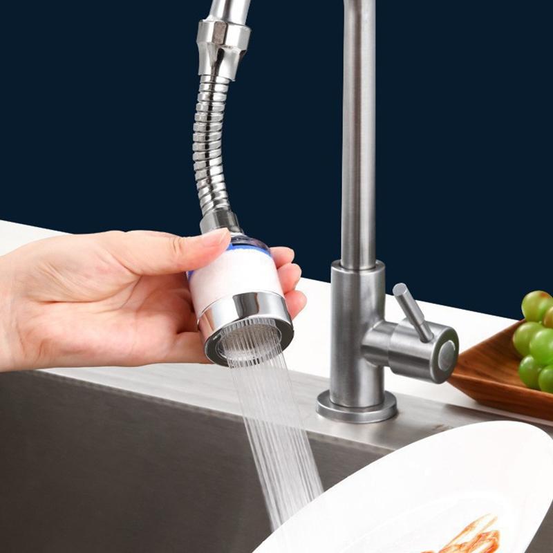 Kitchen Water Faucet Pressurized Bubbler Filter Remove Chlorine Heavy Metal Filtered For Hard Water Bath Filtration Purifier