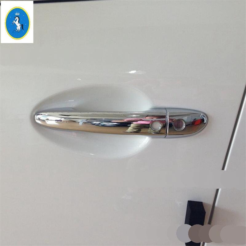 For Mazda 6 Car Door Pull Doorknob Handle Hand-clasping Cap Cover Trim Chrome / Carbon Fiber Look Exterior Accessories