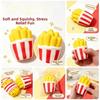 Building Blocks Crackling Fries Squishy Toy Crunchy Realistic Food Pinch  for Kids Adults