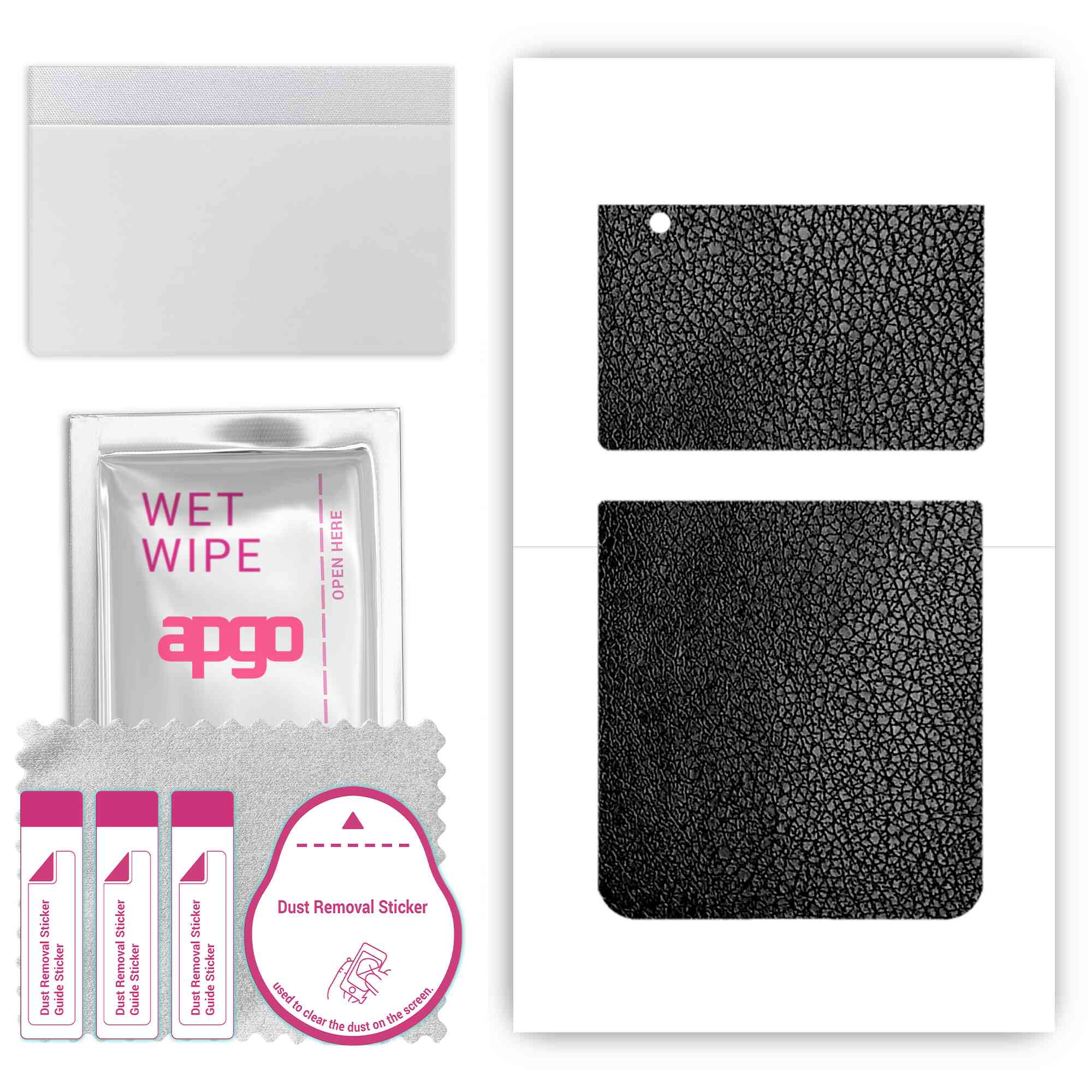 

Apgo Protective Skin Sticker для задньої панелі, сумісної з Samsung W23 Flip, Wrap Film, Foil, Vinyl - Pattern Black Leather