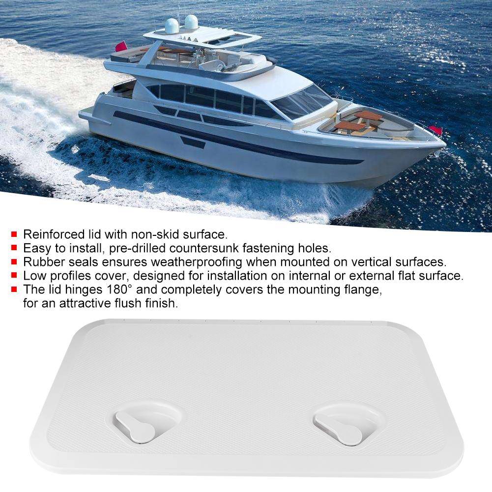 Square Deck Access Inspection Cover Double Handles Anti UV RE 353 606 for Marine Boat Yacht