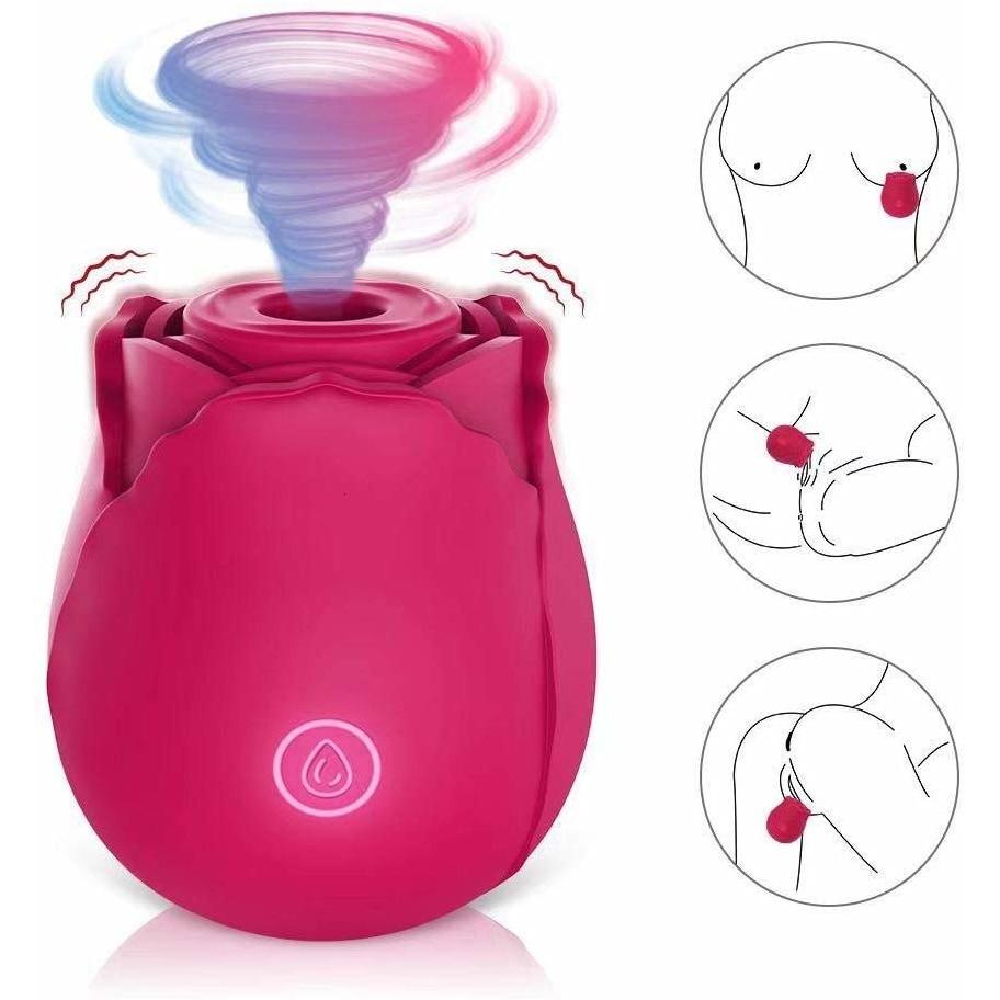Oral Sex Sucking Vibrator with 7 Frequency Nipple Clit Stimulator Rechargeable Waterproof Female Masturbation Sex Toys for Women