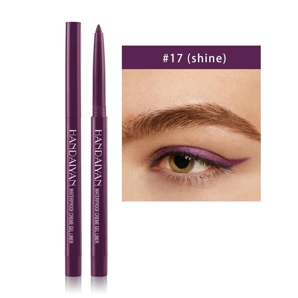 HANDAIYAN Matte Colorful Eye Liner Pen Cream Lasting Eyeliner Gel Pencils Option Easy To Wear Cosmetics White Yellow Blue Purple