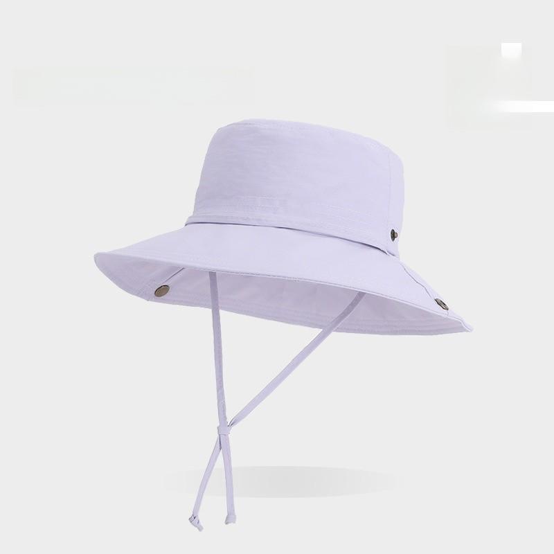Summer Outdoor Sun Hat With Wide Brim And Solid Color Design Outdoor For