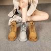 Botas Martin Unisex de Caña Alta Otoño/Invierno 2024 - Zapatos Casuales de Cuero Cálido Estilo Coreano
