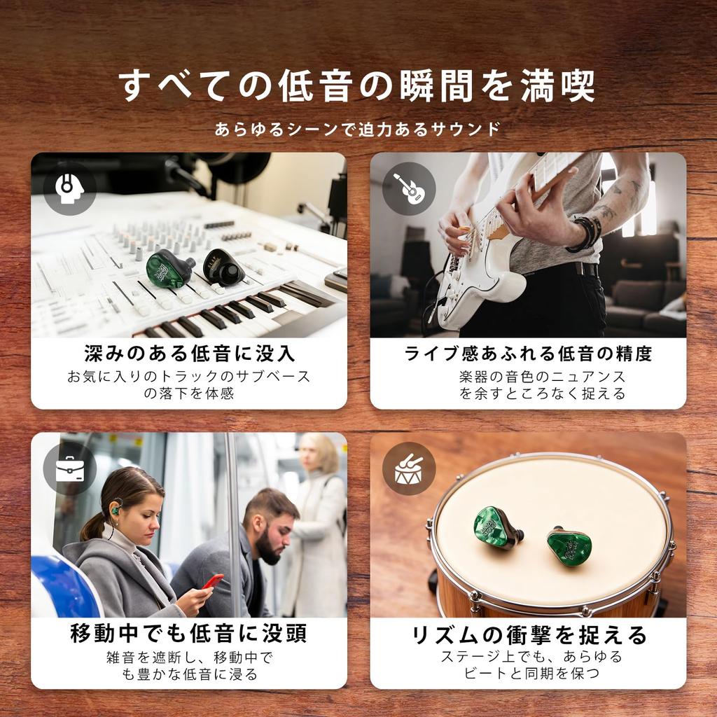 Linsoul Punch Audio Portazo Hybrid (1DD + 2 Planar Drive) High-End In-Ear Monitors with Re-cableable Design, Ergonomic Design, Over-the-Ear Style,