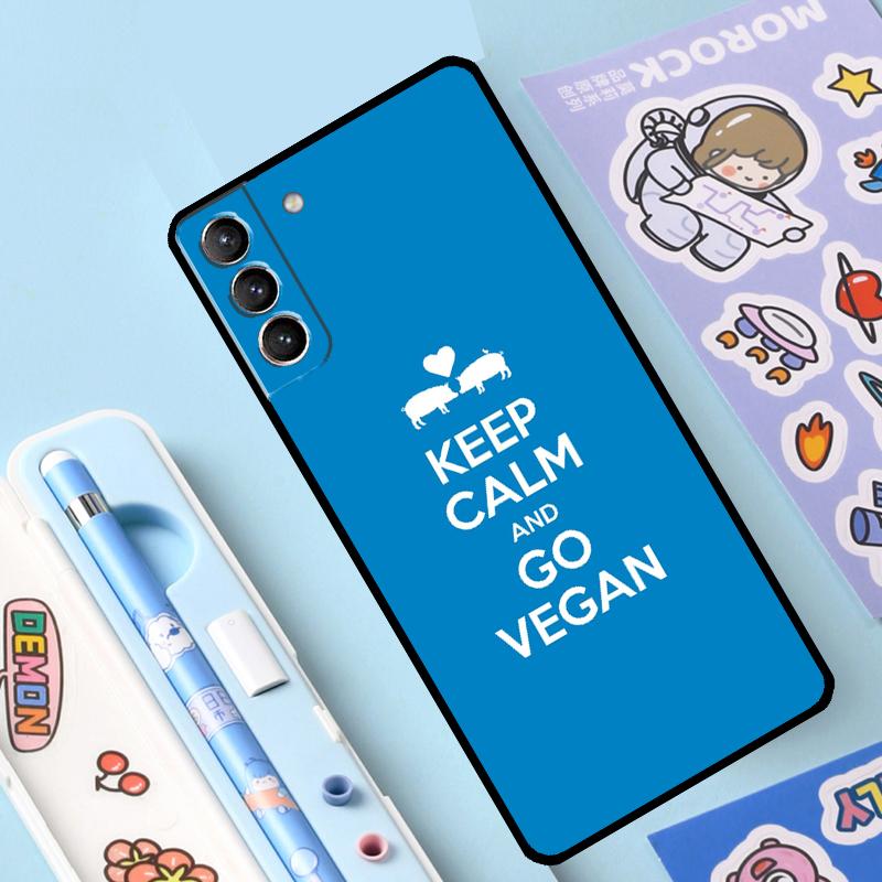 Go Vegan Case For Samsung Galaxy S23 S22 S21 Ultra S20 FE S9 S10 Note 10 Plus Note 20 Ultra Full Cover