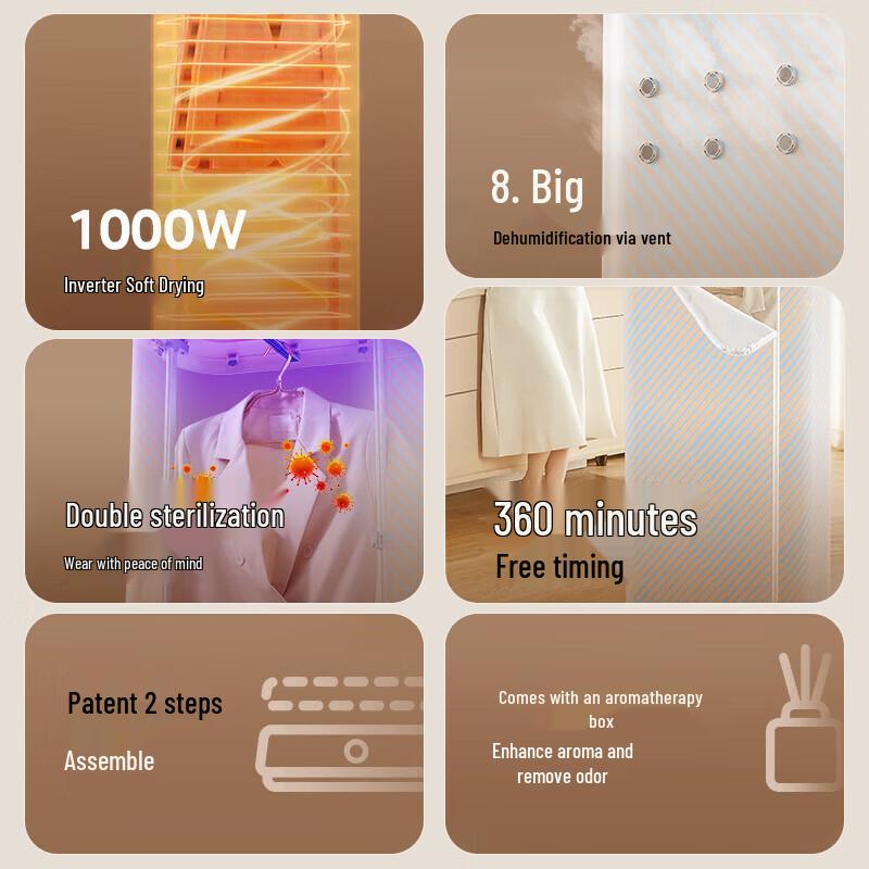 Midea Portable Foldable Clothes Dryer with Disinfection