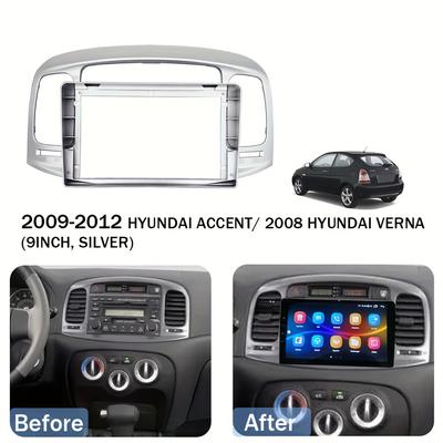 Car Radio Fascia for Hyundai Accent 2008-2012 Video Panel Player Audio Dash 2 Din Frame Dashboard Mount Kit Accessory Modern Car