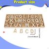 Alphabet Letters Made of Wood – Educational Toy for Spelling Unfinished Wooden