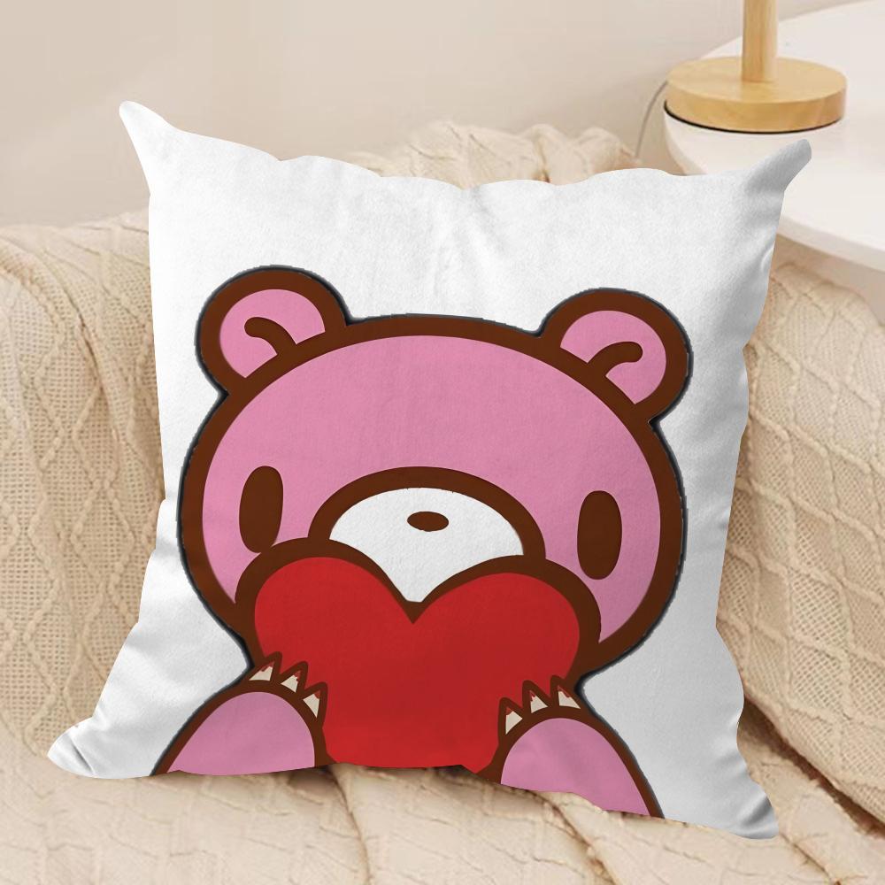 Cartoon G-gloomy Bear Cushion Cover Soft Plush Fabric Double-Sided Printed Cushion Covers for All Seasons Home Decor