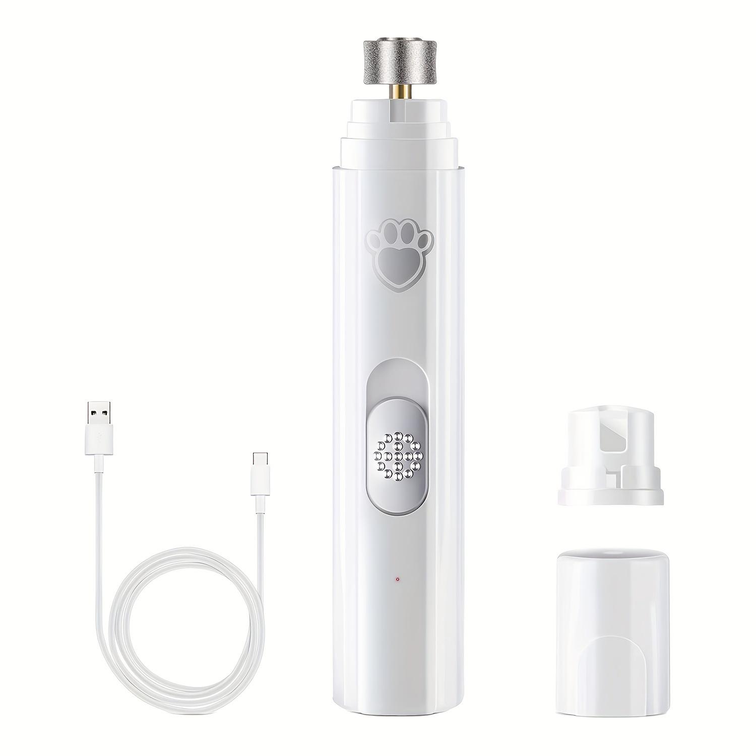 

Машинка для стрижки когтей домашних животных, бесшумная, с зарядкой от USB, электрическая машинка для стрижки когтей для кошек и собак, аккумуляторная шлифовальная машина, шлифовальная машина 3 в 1 белый