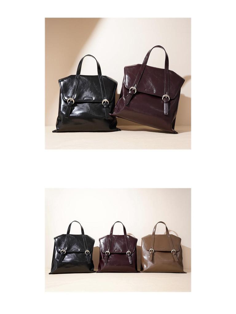 2025 Echtes Leder Vielseitige Damenmode Rucksack Handtasche