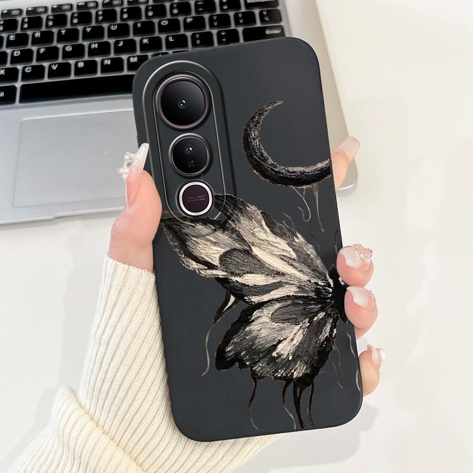 For Vivo V50 Lite Elegant Butterfly Floral Printed Phone Case For Vivo V50 V 50 V50lite Soft Silicone Shockproof Cases Bumpers