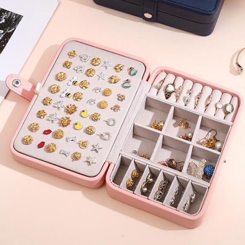 Elegant Jewelry Storage for Case for Earring Gift for Women On Valentine's Day Mother's Day Double Layer Jewelry Organiz