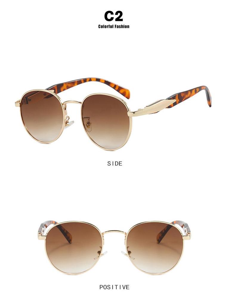 2024 Round Fashion Sunglasses: European & American High-End Street Style