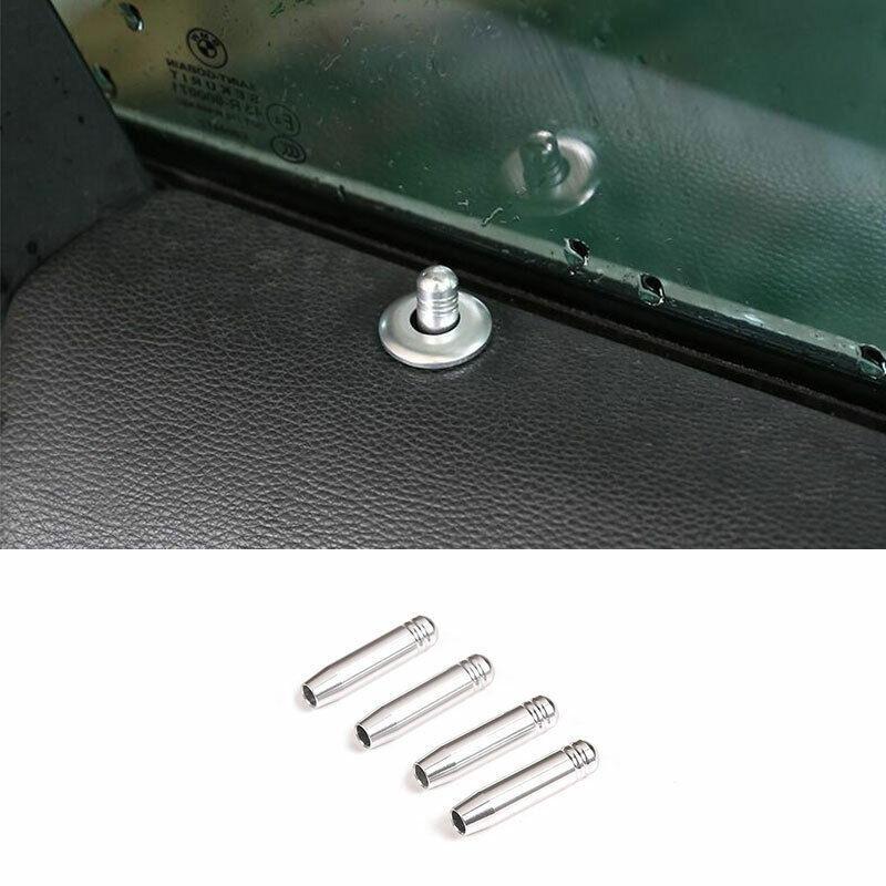 For 2005-2012 BMW 3-Series E90 Silver Aluminum Inner Door Window Bolt Cover Trim