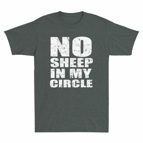 No Sheep In My Circle Funny Sarcastic Joke Gift Retro Men Short Sleeve T-shirt S