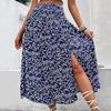 Women's  Casual And Fashionable High Waisted Skirt With Split Skirt  With Split Skirt