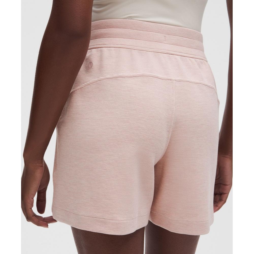 Lululemon Scuba High Rise Short 5   Waffle Heathered Mink Berry