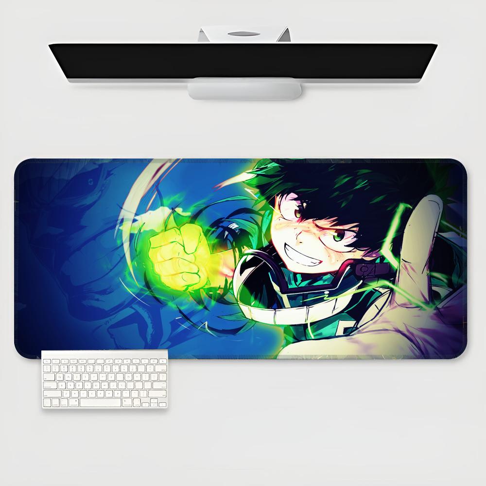 Izuku Midoriya Podložka pod myš Herní podložka pod klávesnici pro e-sportovce XXL Velká Podložka na stůl pro počítač a notebook Protiskluzová Podložka pod klávesnici Herní počítač CS lol