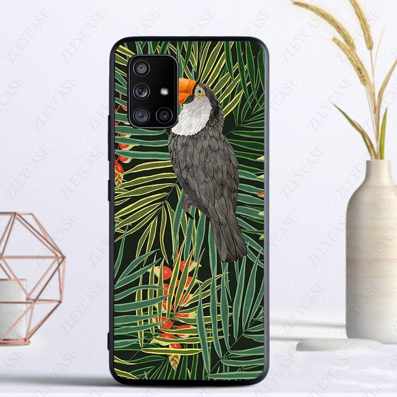 Tropische Waldtiere Toucan Telefonabdeckung für Samsung A13 A53 A11 A12 A32 A22 A52 A10S A41 A42 A33 A20E A30S A40 A51 A71 Hüllen
