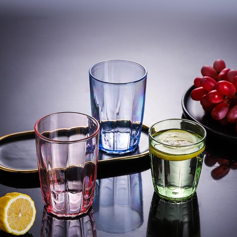 Shatterproof Plastic Wine Glass Unbreakable Water Tumblers Plastic Drinking Glasses for Bar Party Reusable Drinking Cups