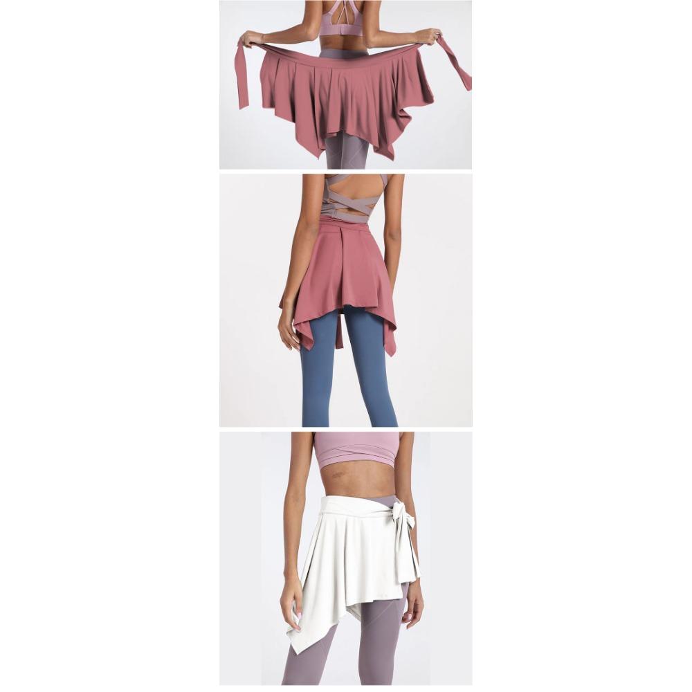 Sports Yoga Short Skirt Anti-exposure Curtain with A Skirt To Cover The Hip Towel Ballet Dance Skirt Yoga Clothes