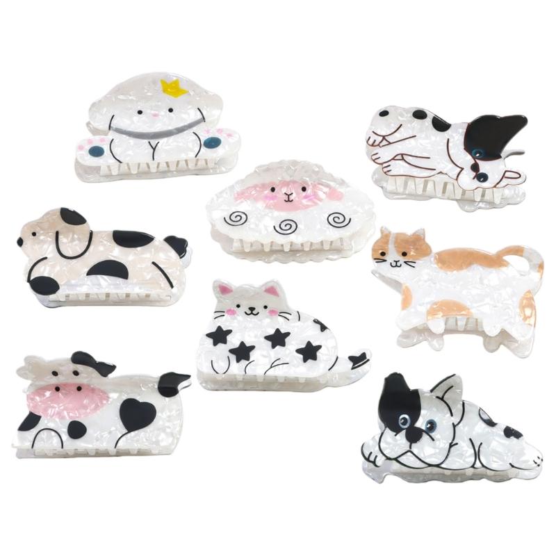 

8Pieces Lovely Animal Theme Hair Claw Clip Nonslip Hair Holder Jaw Clip for Active Kids and Adult Daily Styling Need 1