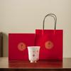 Light luxury mutton fat jade porcelain teacup, master cup, single cup, high-end female ceramic kung fu tea set, tea tasting cup, gift box of 1