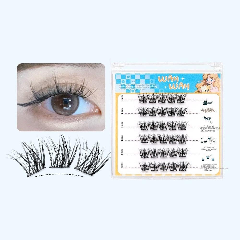 Makeup Adhesive False Eyelashes DIY Glue Free Fake Lashes Self-adhesive Lash Clusters  Makeup Tool