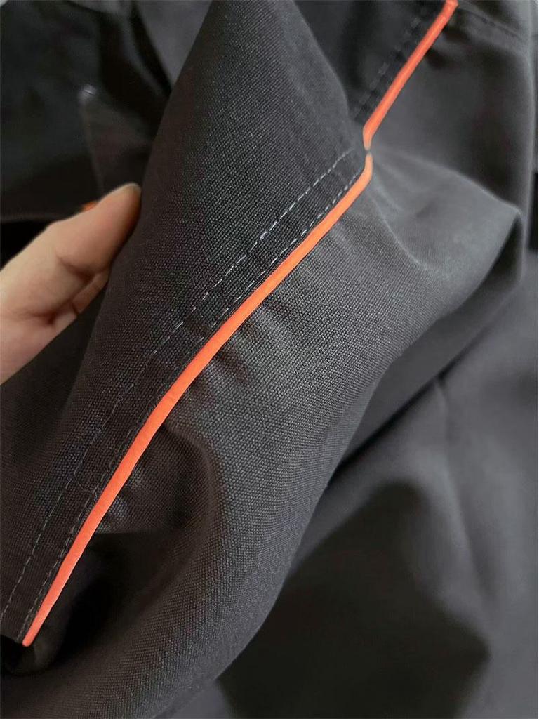 Men's Multi-Pocket Workwear Set: Wear-Resistant, Automotive Repair Jumpsuit with Logo