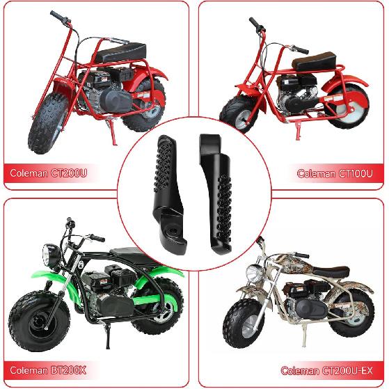GREHUA Mini Bike Foot Pegs Compatible With Coleman Powersports BT200X CT200U CT200U-EX CT100U Trail 200 CC100X 212Cc 196Cc 6.5Hp Motor Minibike Parts